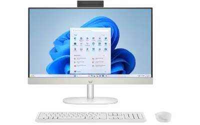 PC de Bureau All In One HP AI 24-cr2023nk Ultra 5 225U 8Go 512Go SSD - Blanc
