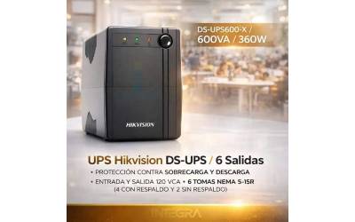 Onduleur IN-LINE HIKVISION DS-UPS600 - Noir
