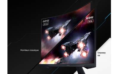 Ecran Gaming SAMSUNG Odyssey G5 G55C 27 QHD Incurvé 165Hz