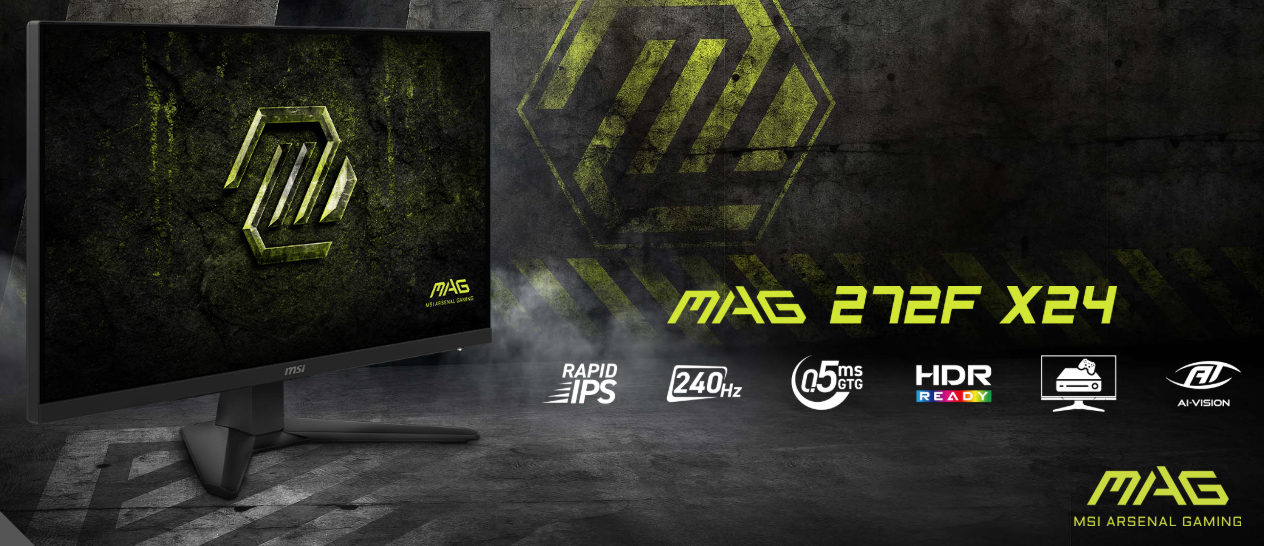 Ecran Gaming MSI MAG 272F X24 27'' Full HD Fast IPS 200Hz