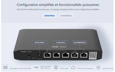 Routeur RUIJIE REYEE RG-EG105G-V3 Cloud-Managed - Noir