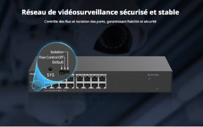 Switch RUIJIE RG-ES124G-L 24 Ports 10/100/1000 Mbps sans PoE