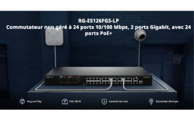 Switch RUIJIE RG-ES126FGS-LP PoE 24 ports 10/100 Mbps + 2 Gigabit