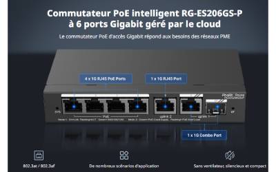 Switch RUIJIE REYEE RG-ES206GS-P PoE 6 Ports Gigabit