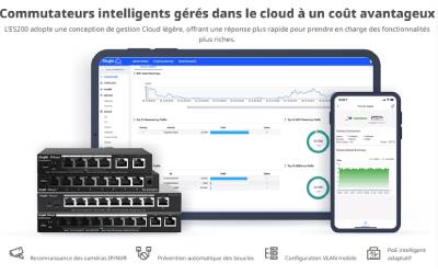 Switch RUIJIE REYEE RG-ES210GS-P Avec PoE 10 Ports Gigabit