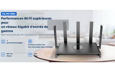 Routeur RUIJIE REYEE RG-EW1300G Sans fil Double Bande - Noir