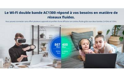 Routeur RUIJIE REYEE RG-EW1300G Sans fil Double Bande - Noir