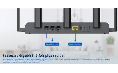 Routeur RUIJIE REYEE RG-EW1300G Sans fil Double Bande - Noir