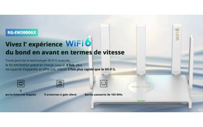 Routeur RUIJIE REYEE RG-EW3000GX Gigabit Wi-Fi 6 Double WAN 3000M