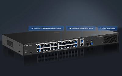 Switch RUIJIE RG-NBS3200-24GT4XS-P-V2 PoE 24 Ports Gigabit RJ45