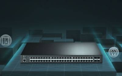 Switch TP-Link 48 Ports Gigabit POE+ avec 4 Ports SFP Administrable Niveau 2