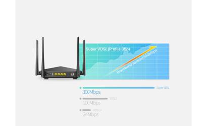 Modem-Routeur TENDA V12 AC1200 Dual Band Wi-Fi Gigabit VDSL/ADSL