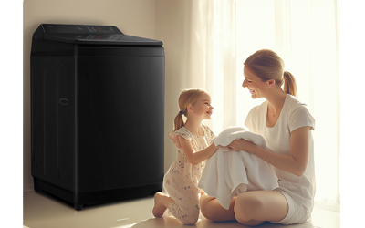 Machine à Laver Top SAMSUNG WA80F19S8B 19Kg - Noir